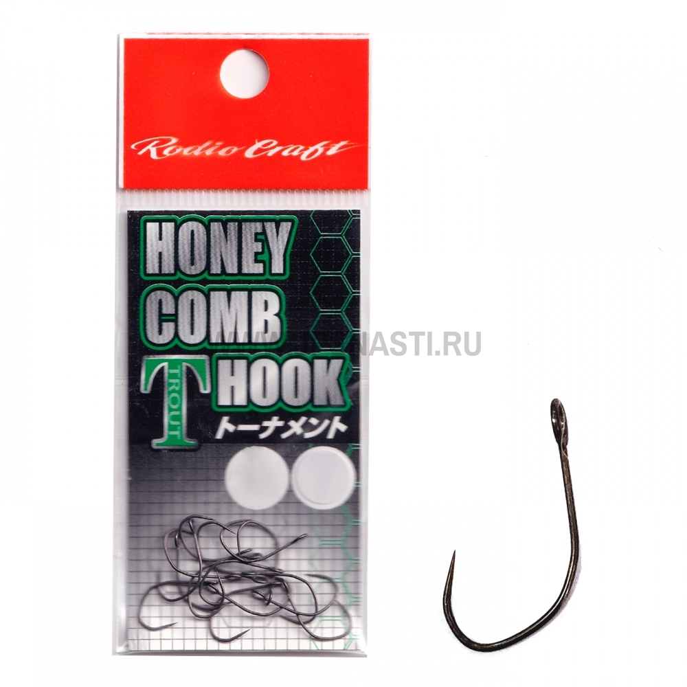 Крючки одинарные Rodio Craft Honey Comb T Hook Tournament, #9, 15 pcs