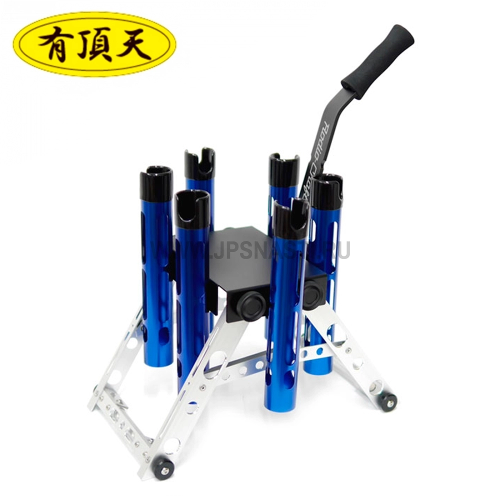 Стойка для спиннингов Rodio Craft Super Custom Rod Stand, 7 holders, #Uchoten Black Blue