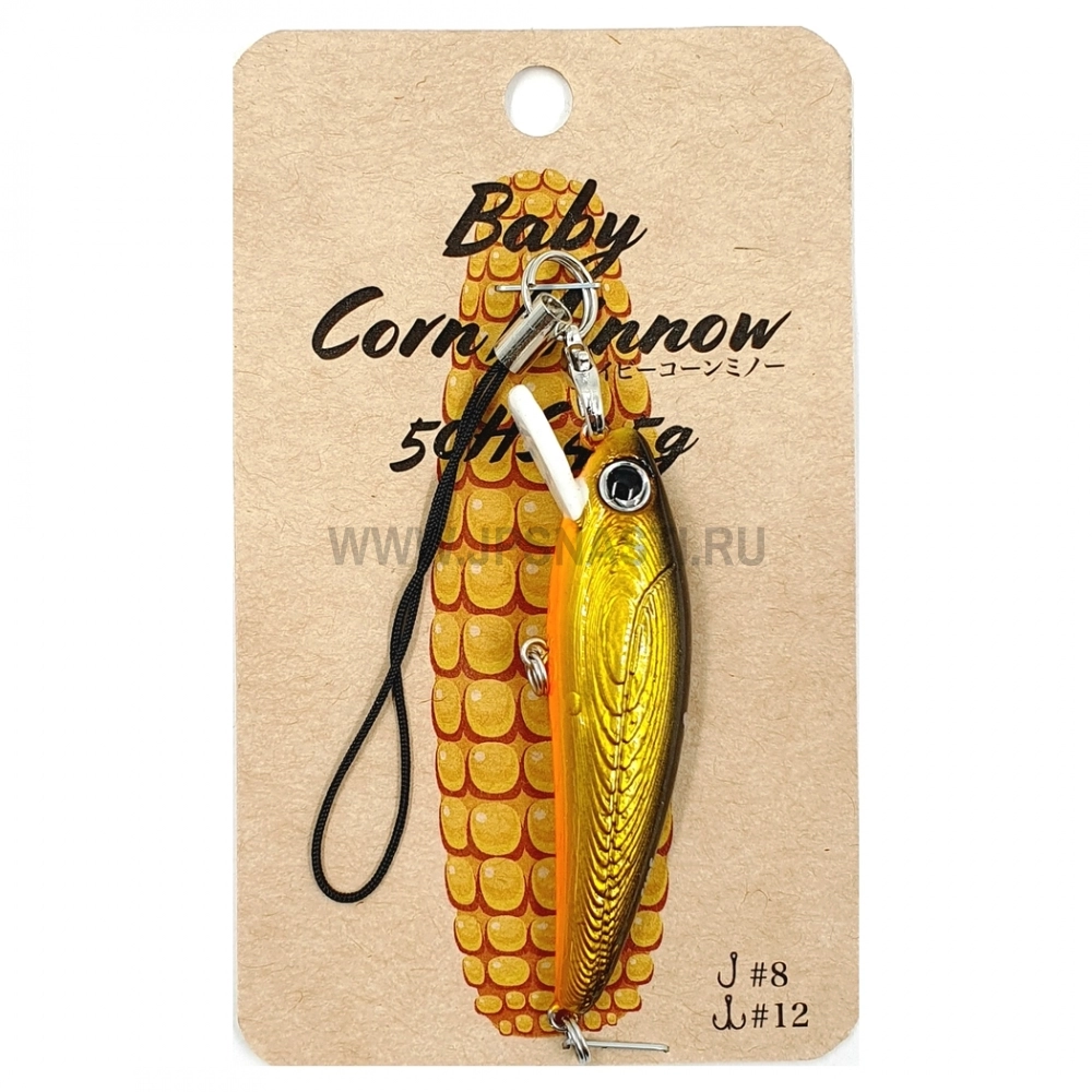 Воблер Skagit Designs Baby Corn Minnow 50HS, 4.5 г, #G.B.O.