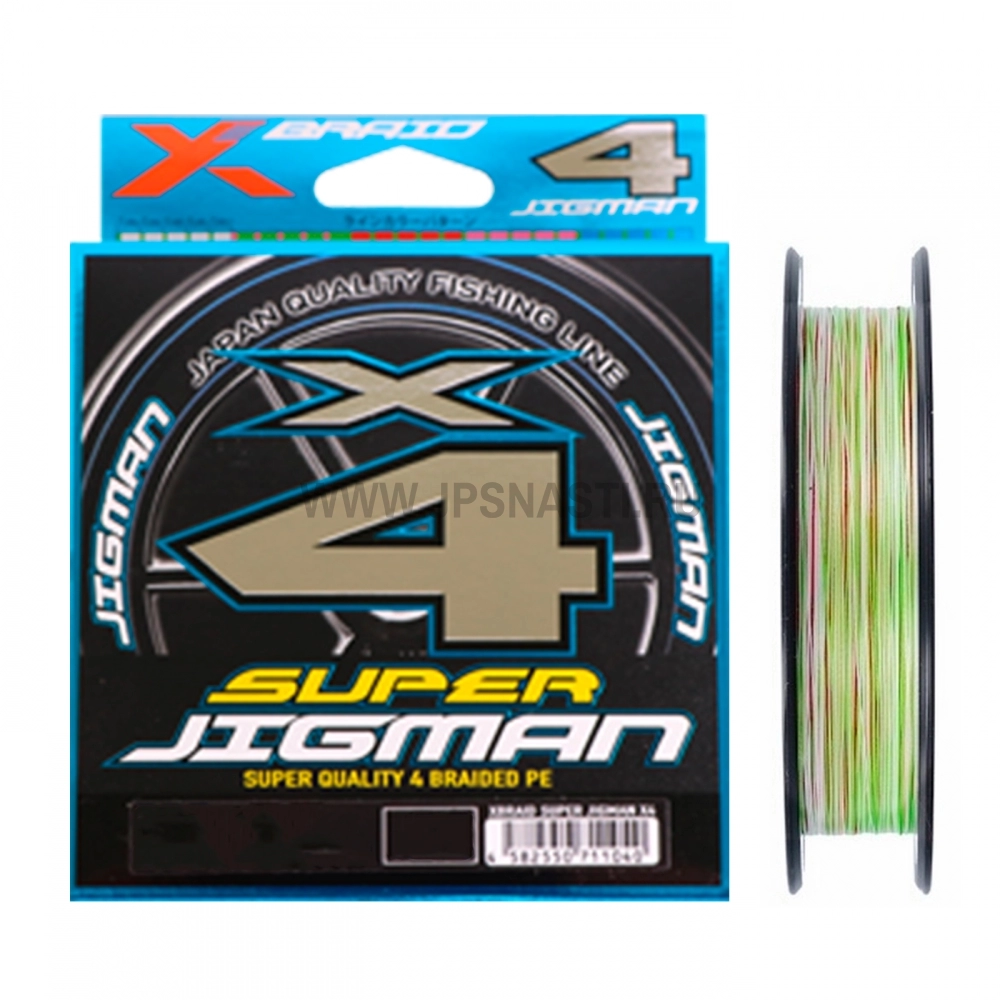 Плетеный шнур YGK X-Braid Super Jigman X4, #0.6, 200 м, многоцветный