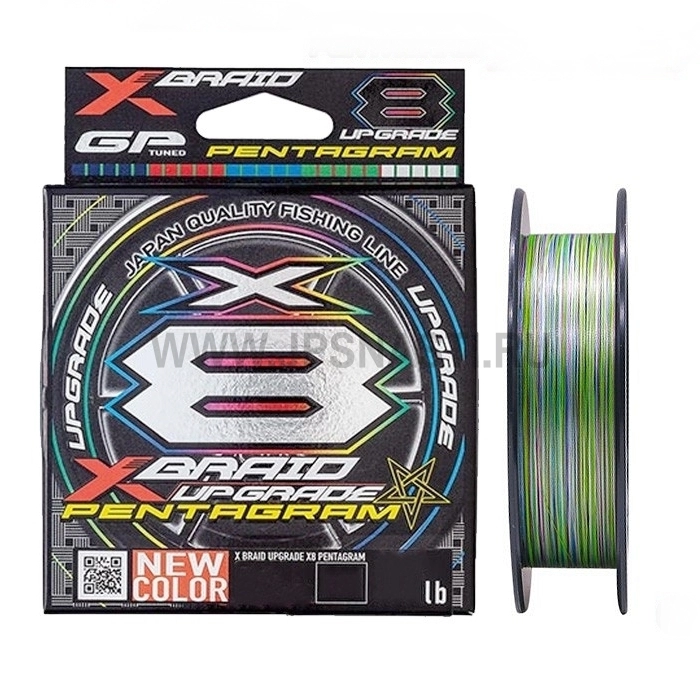 Плетеный шнур YGK X-Braid Upgrade X8 Pentagram, #0.6, 150 м, многоцветный