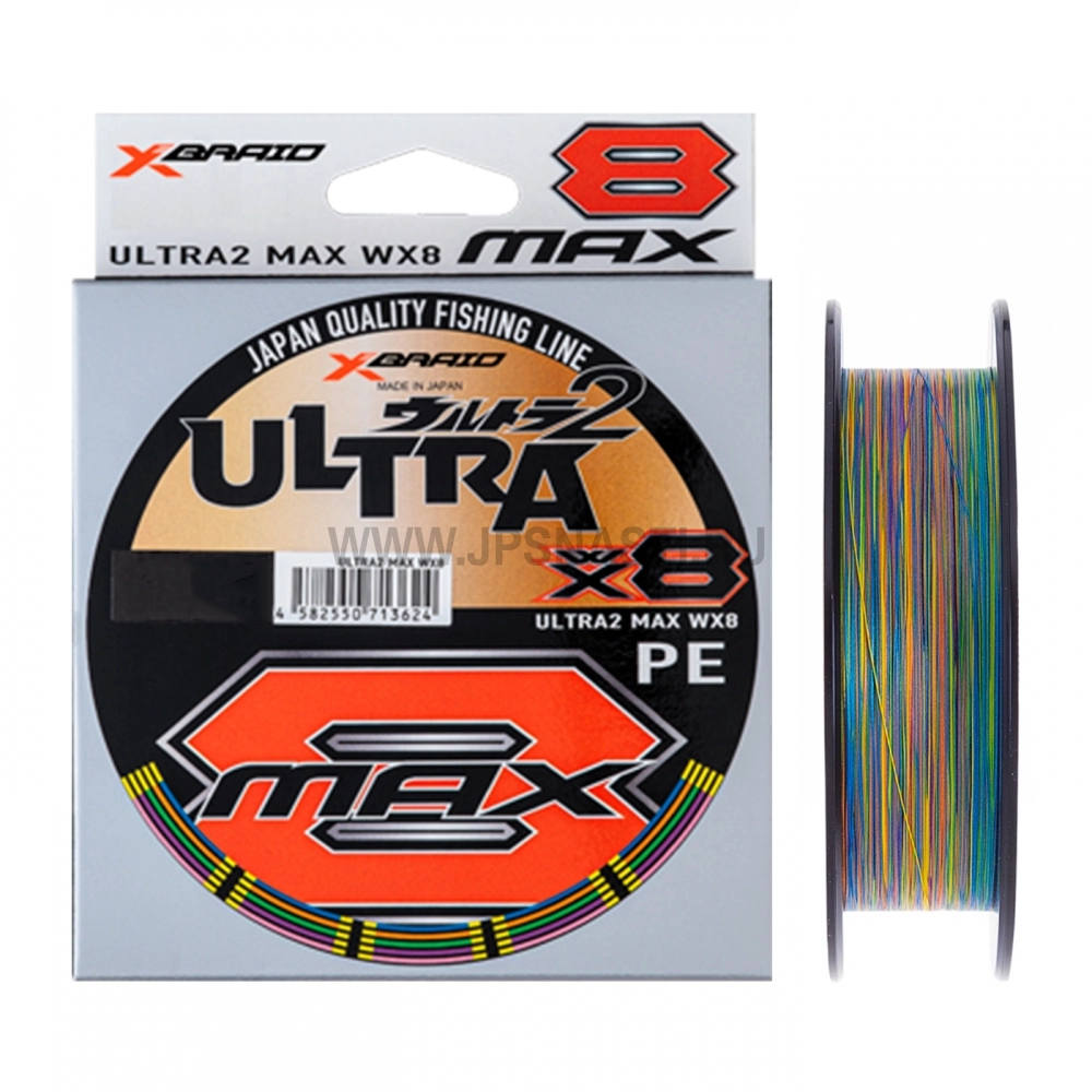 Плетеный шнур YGK X-Braid Ultra Max WX8, #1.5, 150 м, многоцветный