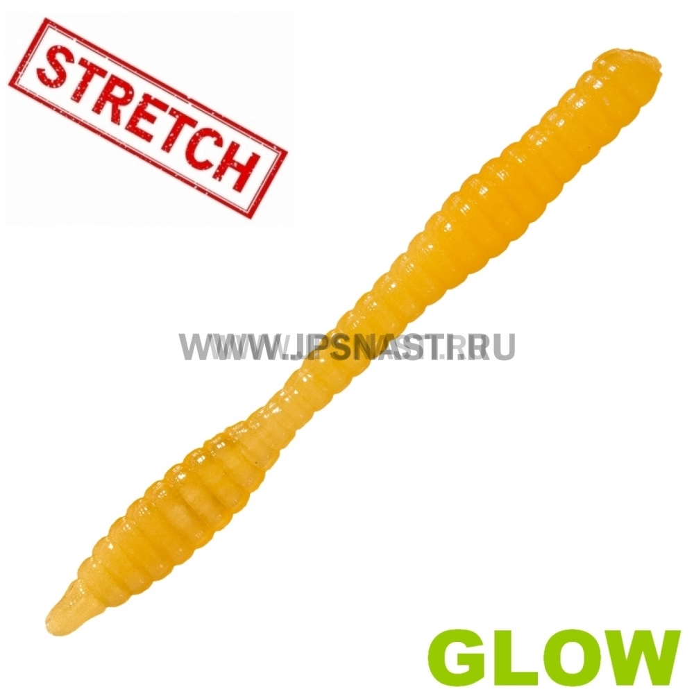 Силиконовые приманки Soorex Pro Worm, 80 мм, сыр, оранжевое свечение