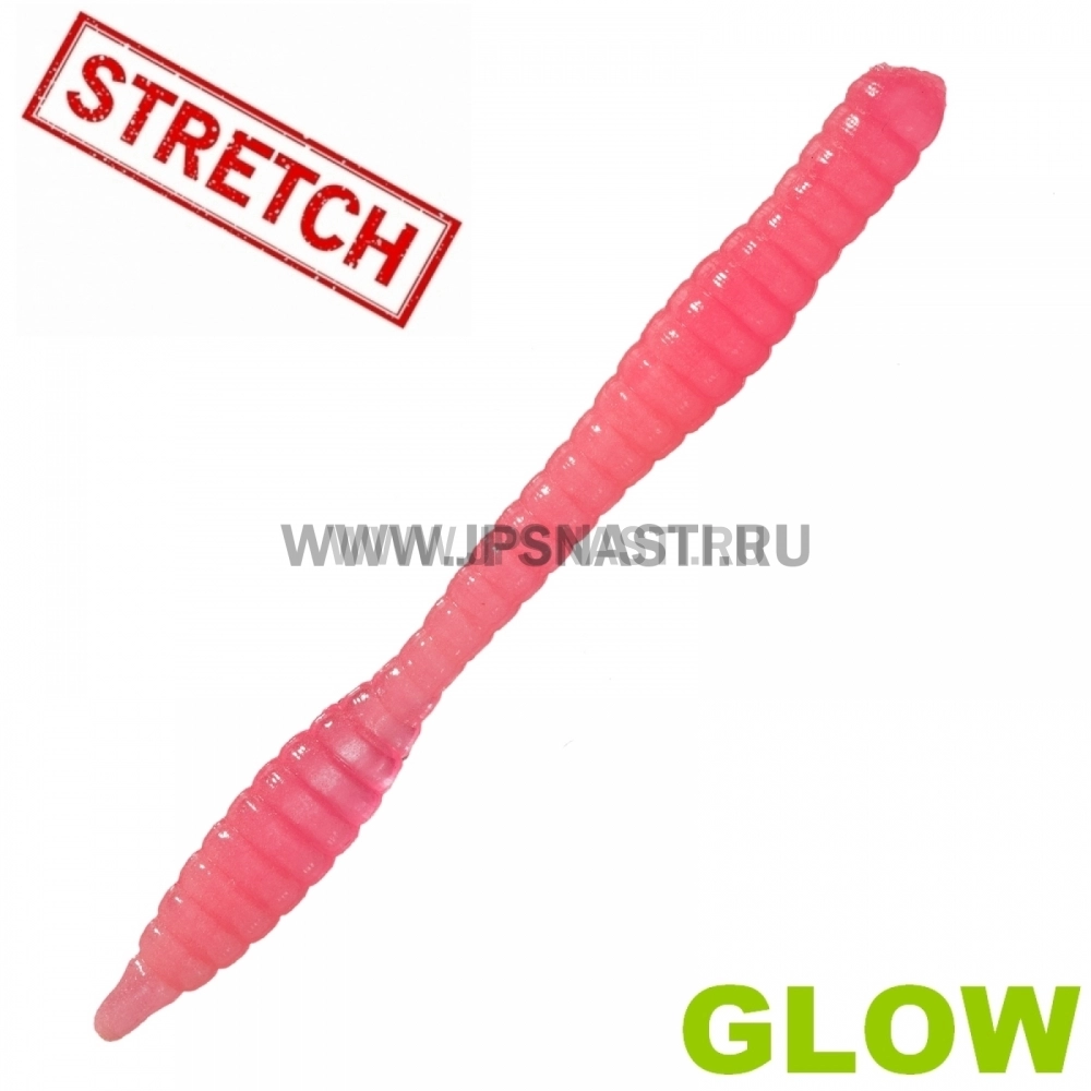 Силиконовые приманки Soorex Pro Worm, 80 мм, сыр, розовое свечение