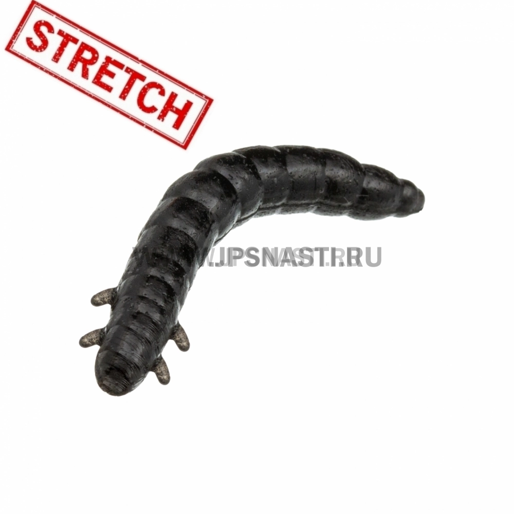 Силиконовые приманки Soorex Pro King Worm, 42 мм, сыр, black