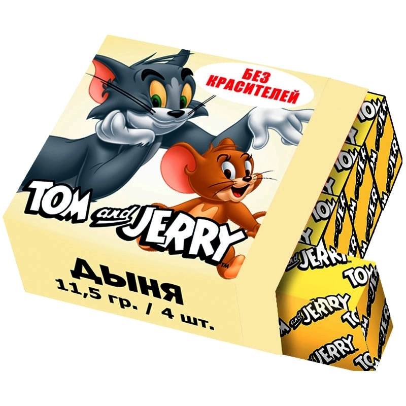 Жевательная конфета King Island Tom and Jerry, со вкусом дыни, 11.5 гр