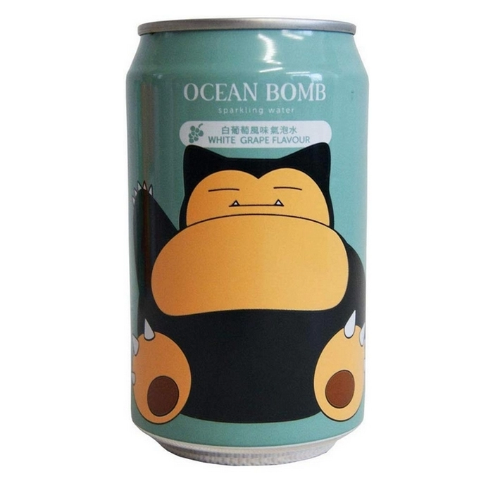 Лимонад Ocean Bomb, покемон Снорлекс, со вкусом белого винограда, 330 мл