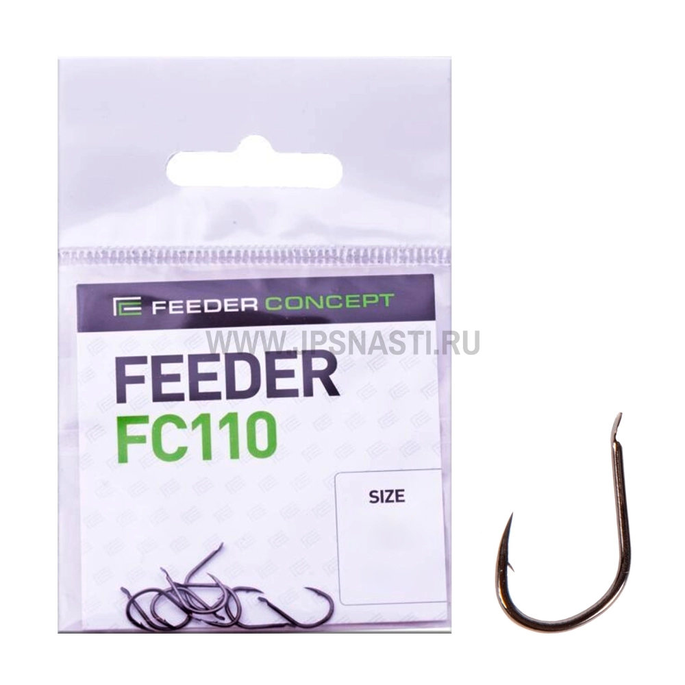 Крючки одинарные Feeder Concept FC110, #10