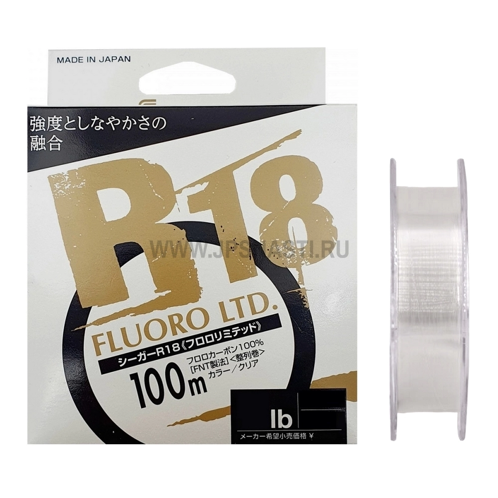 Флюорокарбон Seaguar R18 Fluoro LTD., #0.5, 100 м, прозрачный