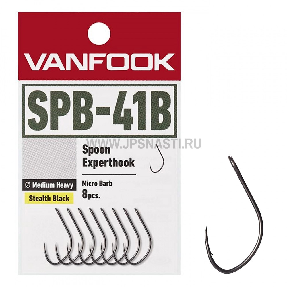 Крючки одинарные Vanfook SPB-41B, Stealth Black, #10
