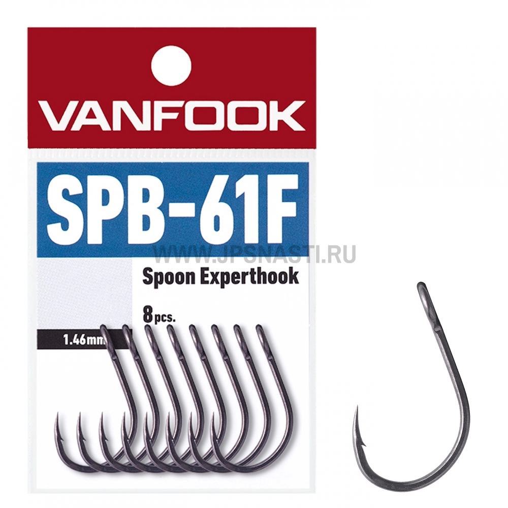 Крючки одинарные Vanfook SPB-61F, #1/0