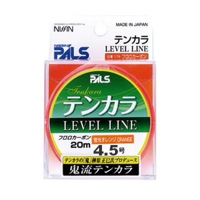 Шнур для тенкары Nissin Level Line #4.5, 20 м, 100% флюорокарбон, ярко-оранжевый