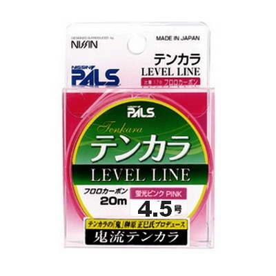 Шнур для тенкары Nissin Level Line #4.5, 20 м, 100% флюорокарбон, ярко-розовый