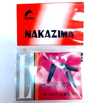Коннектор для поплавка Nakazima Float Connector Rubber With Nylon, размер L, черный, 3 шт.