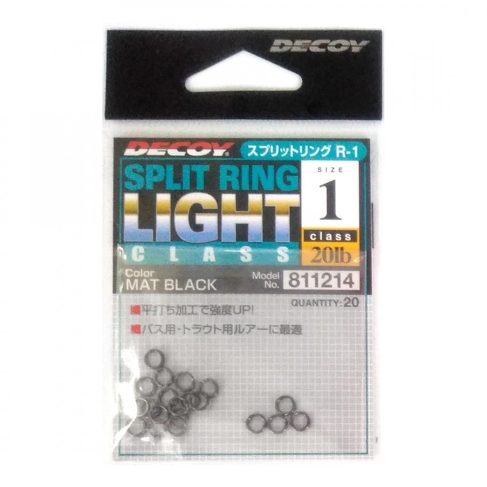 Заводные кольца Decoy Split Ring Light Class R-1, #1, 20 шт