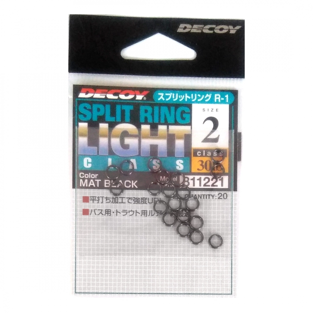 Заводные кольца Decoy Split Ring Light Class R-1, #2, 20 шт