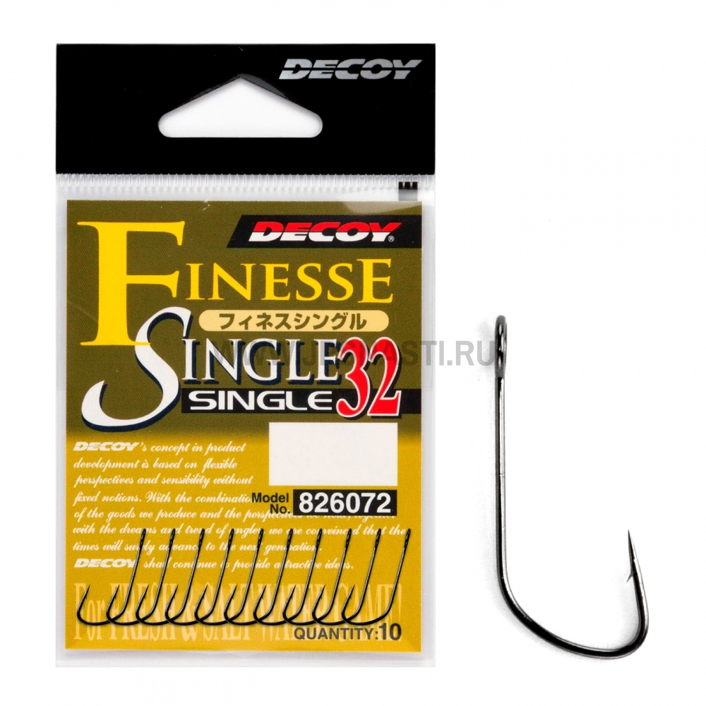 Крючки одинарные Decoy Finesse Single 32, #4 - описание, характеристики