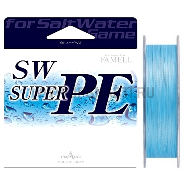 Плетеный шнур Yamatoyo Famell SW Super PE х4, #0.6, 150 м, голубой