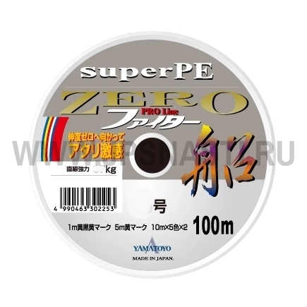 Плетеный шнур Yamatoyo Super PE Zero Fighter х4, #2, 100 м, многоцветный