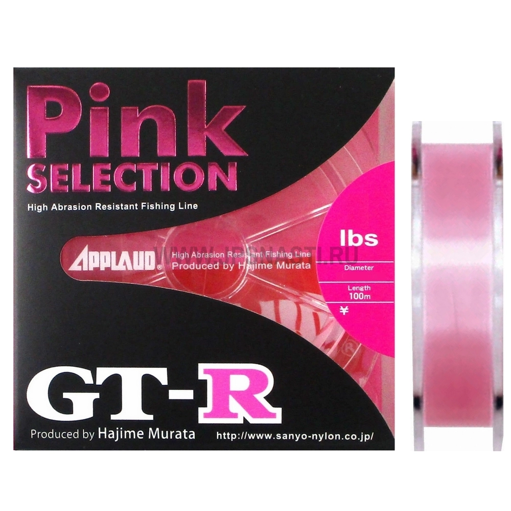 Монофильная леска Sanyo Nylon Applaud GT-R Pink Selection, #0.5, 2 Lb, 100 м, розовый