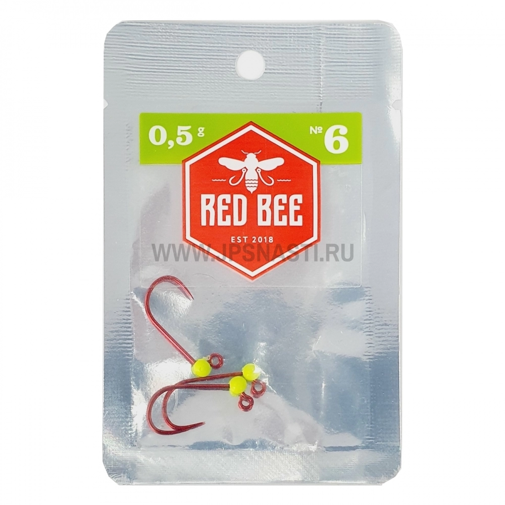 Вольфрамовые джиг-головки Red Bee Jig Hlava Športová JHS 6035 BL, 0.5 гр, крючок #6, 3 шт.