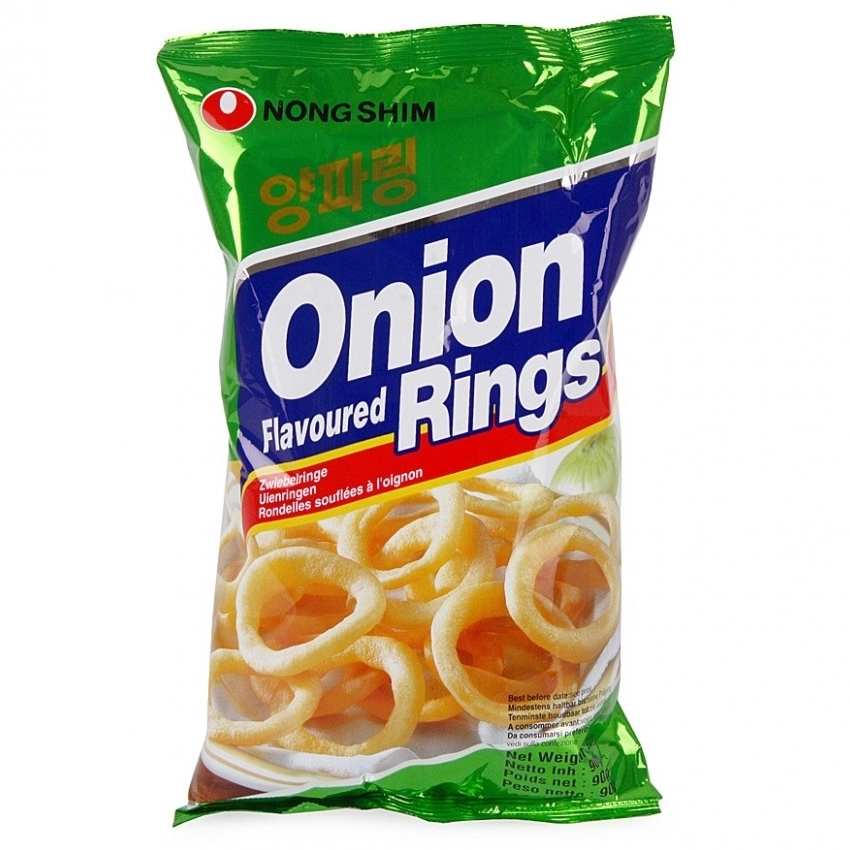 Чипсы Nongshim Onion Flavored Rings, луковые кольца, 40 г