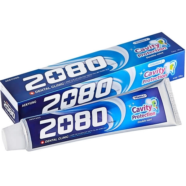 Зубная паста Kerasys Dental Clinic 2080 Cavity Protection Double Mint, 20 гр, мята