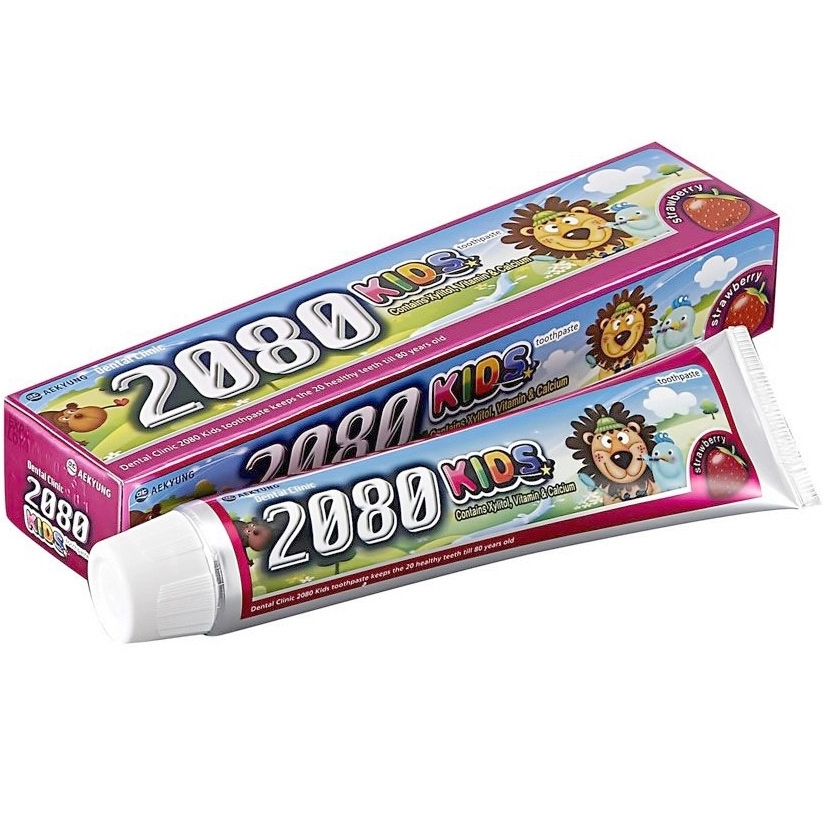 Детская зубная паста Kerasys Dental Clinic 2080 Kids Toothpaste, 80 гр, вкус клубники и мяты