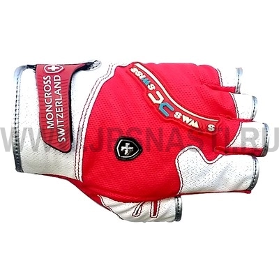 Перчатки без пальцев Moncross GC-501R, размер XL, красно-белый
