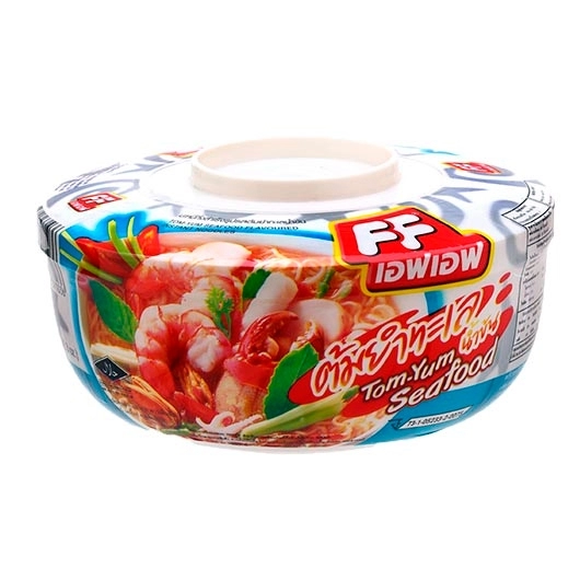 Лапша быстрого приготовления FF, со вкусом тайского супа Том Ям с морепродуктами, чаша,  65 гр
