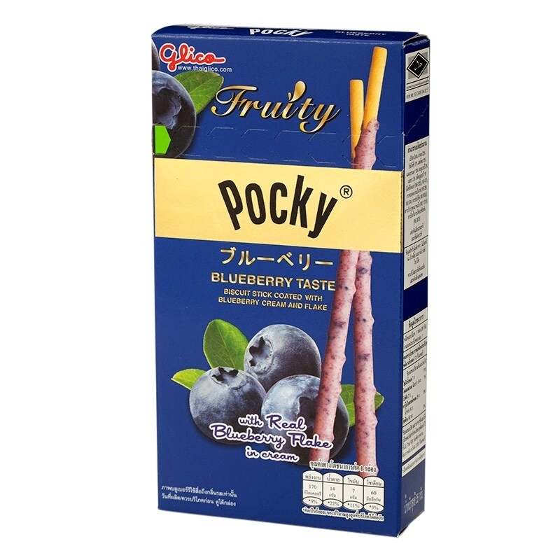 Японские палочки-печенье Pocky Glico Pocky, голубика, 35 гр
