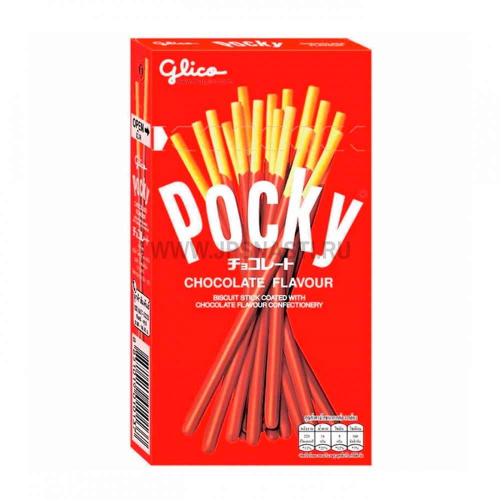 Японские палочки-печенье Pocky Glico Pocky, шоколад с кремом, 47 гр