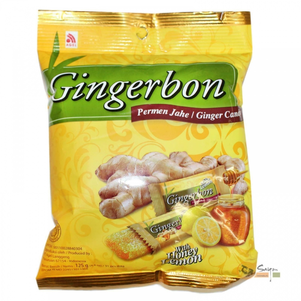 Конфеты имбирные GingerBon с мёдом и лимоном, 125г