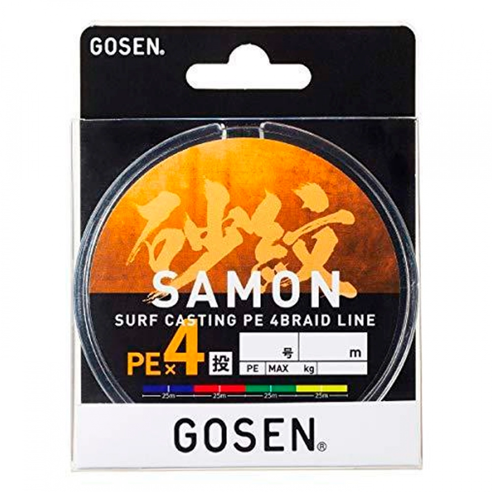 Плетеные шнуры Gosen Samon Surf Casting PE x4